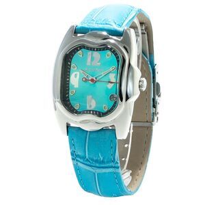 Chronotech Blue Leather Bracelet Men's Watch